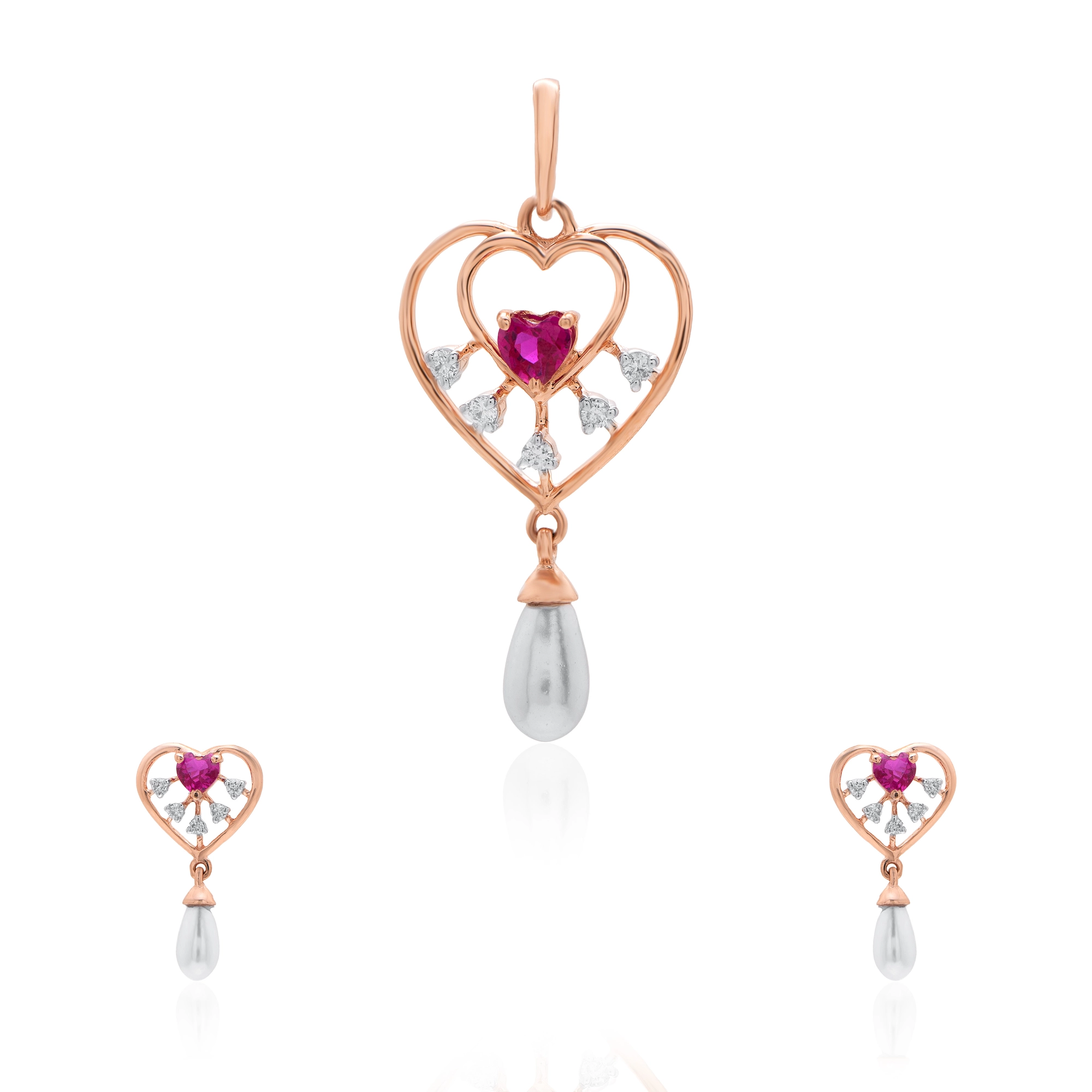 Rose Gold Diamond Pendant thumbnail 3