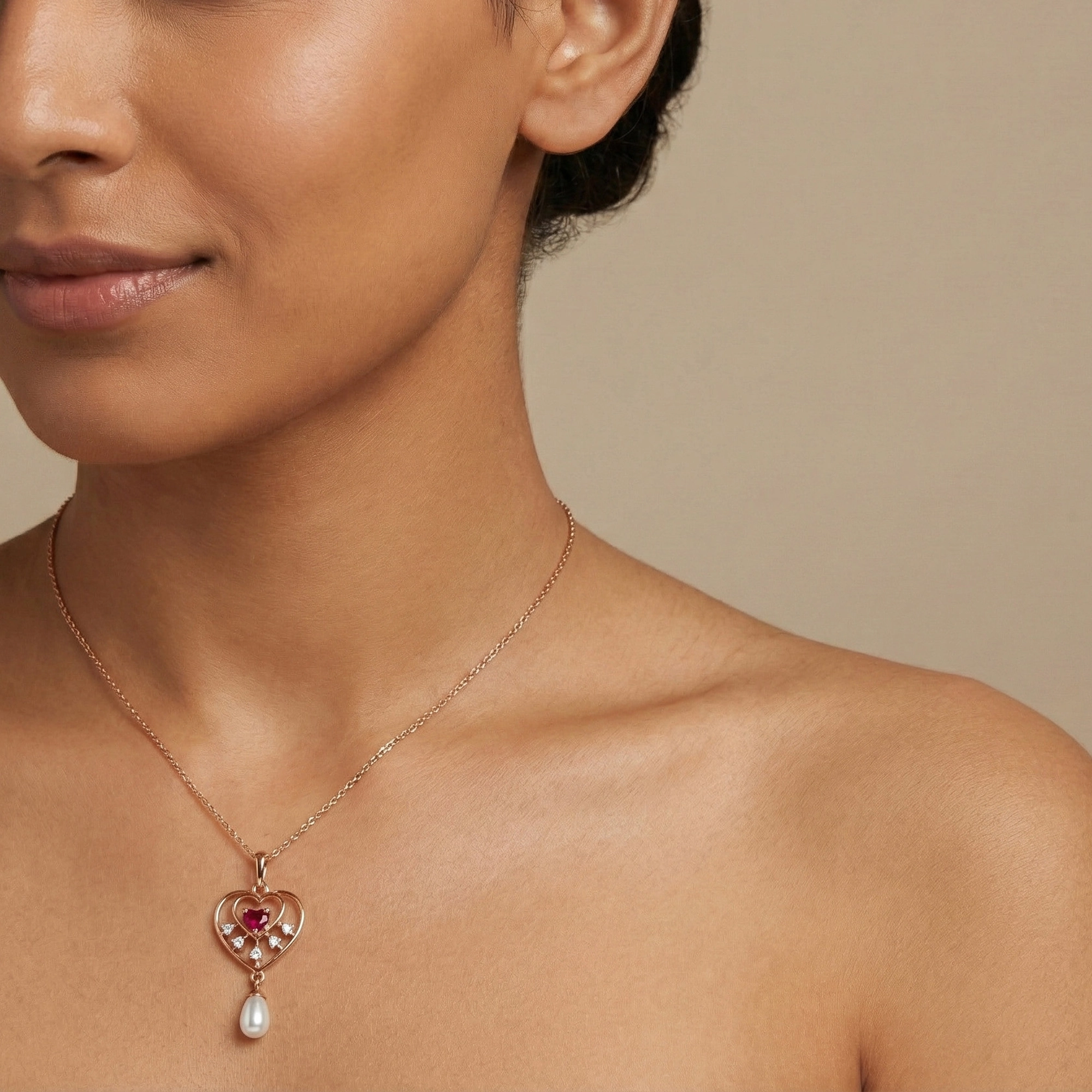 Rose Gold Diamond Pendant thumbnail 4