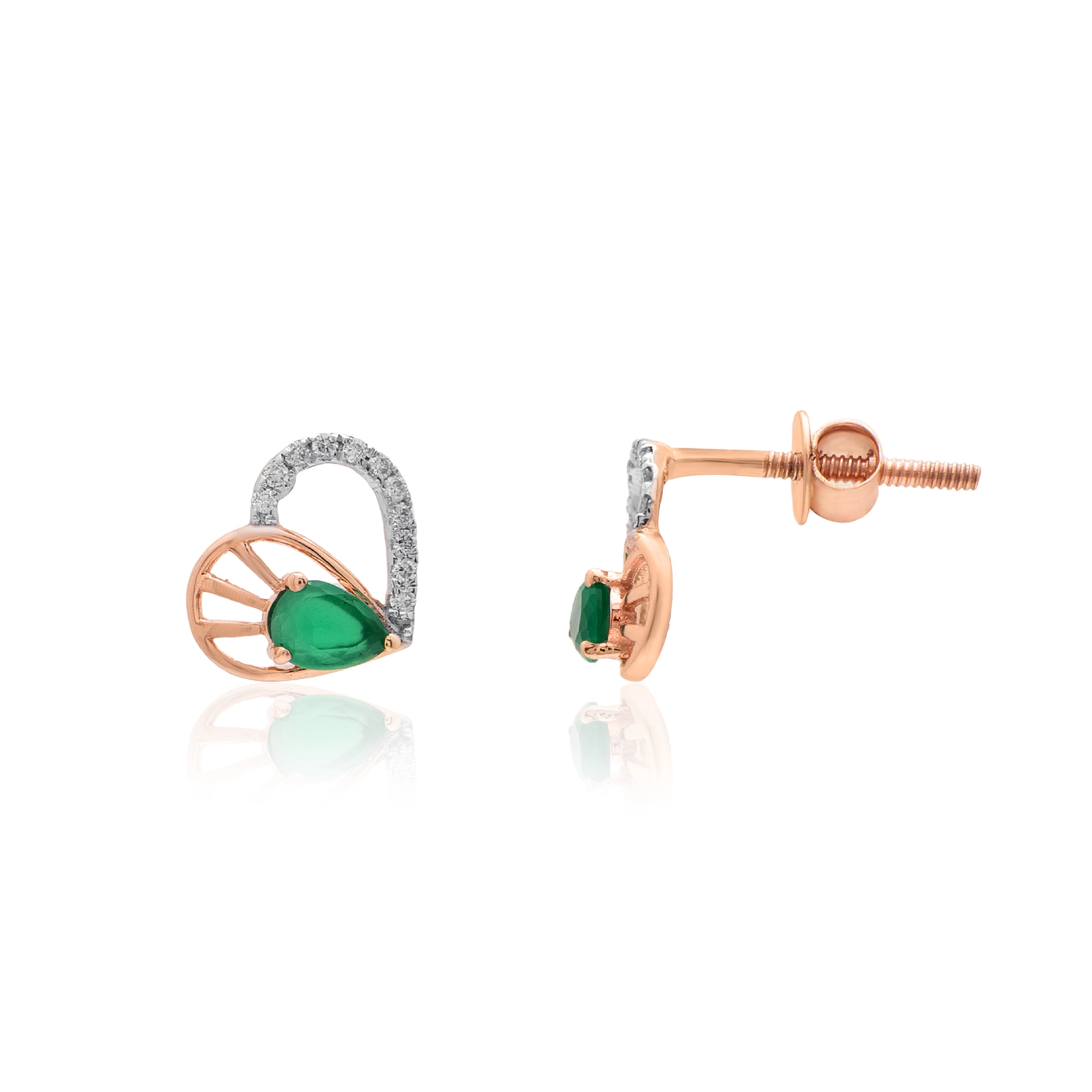 Rose Gold Diamond Earrings