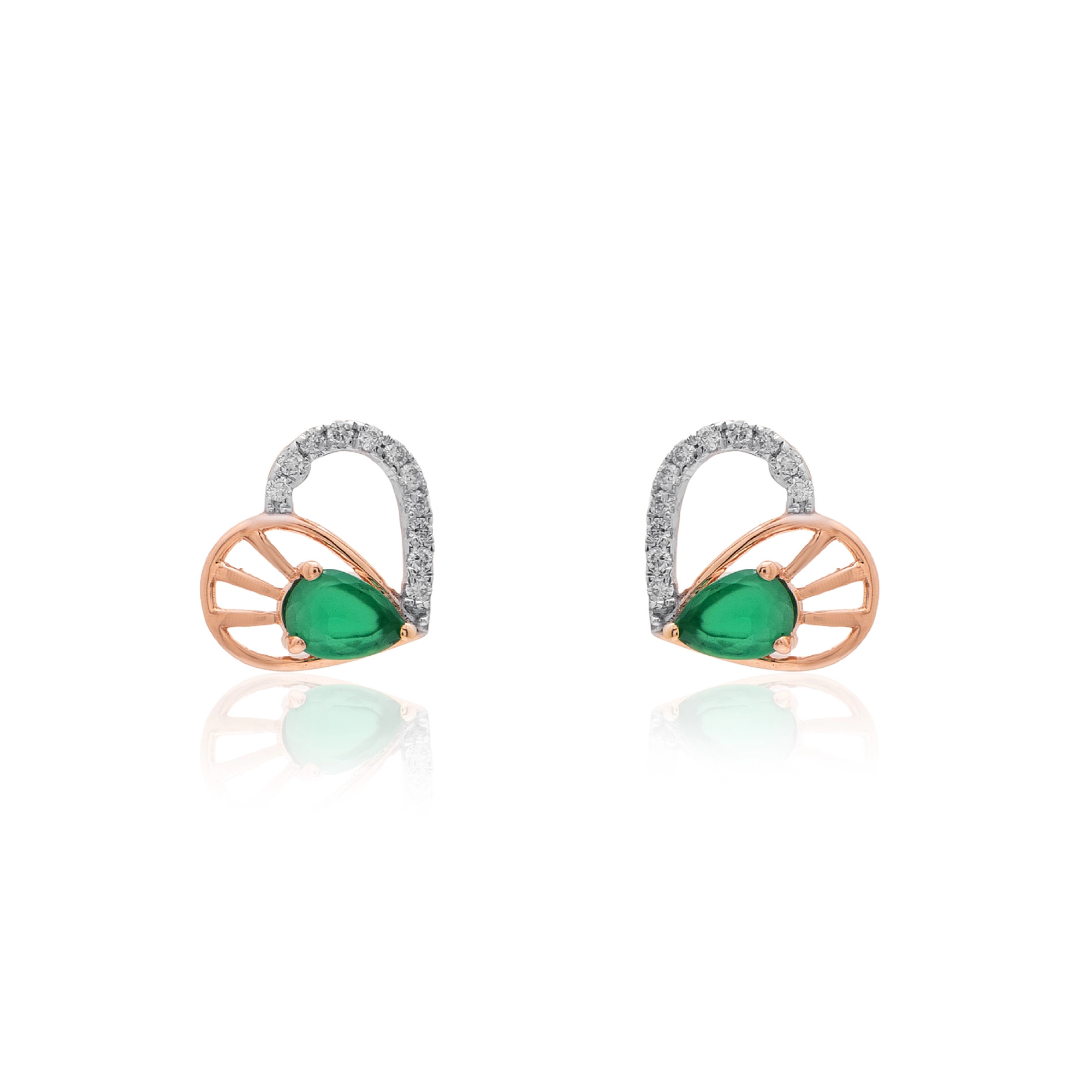 Rose Gold Diamond Earrings thumbnail 2