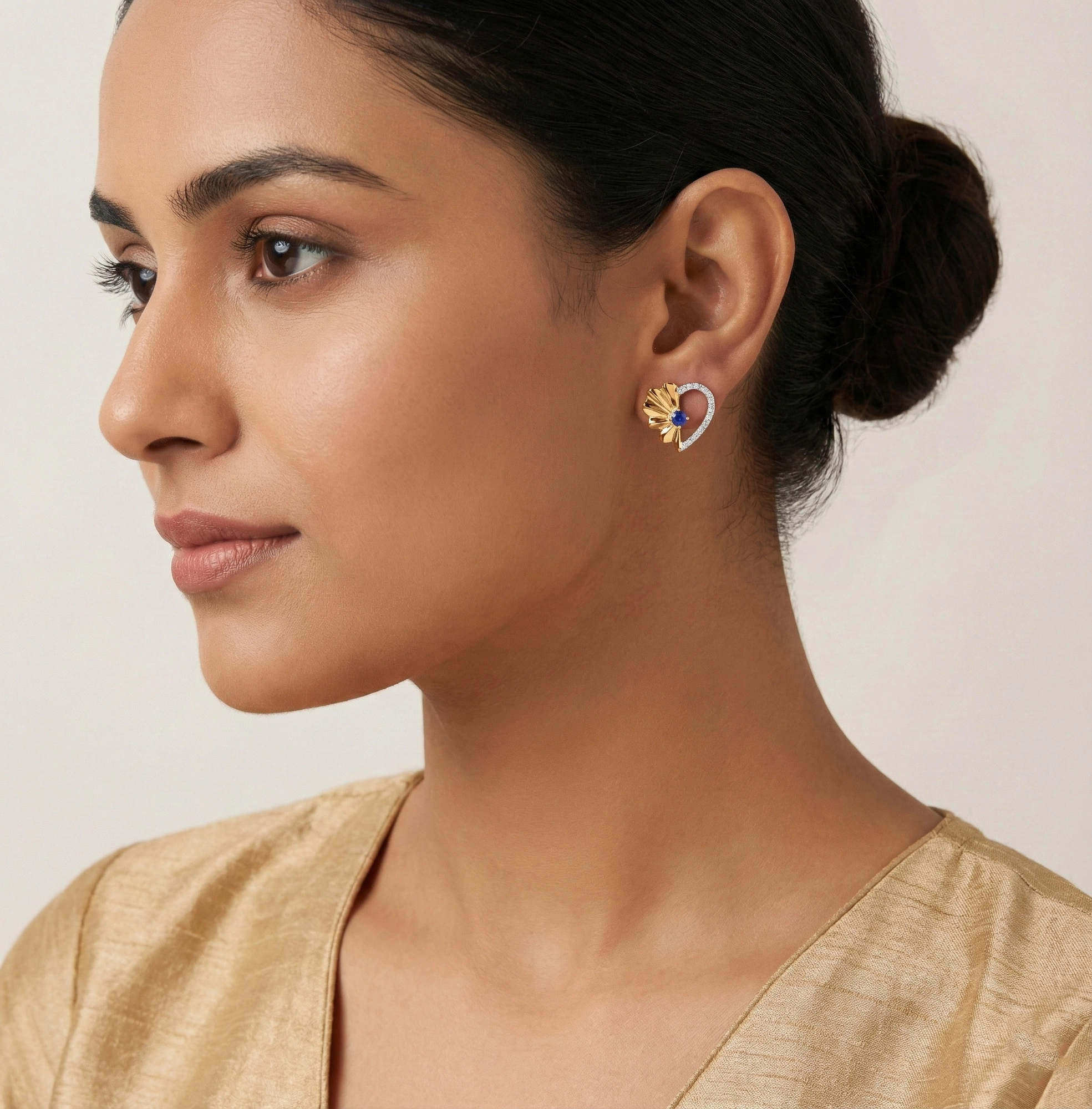 Rose Gold Diamond Earrings thumbnail 3