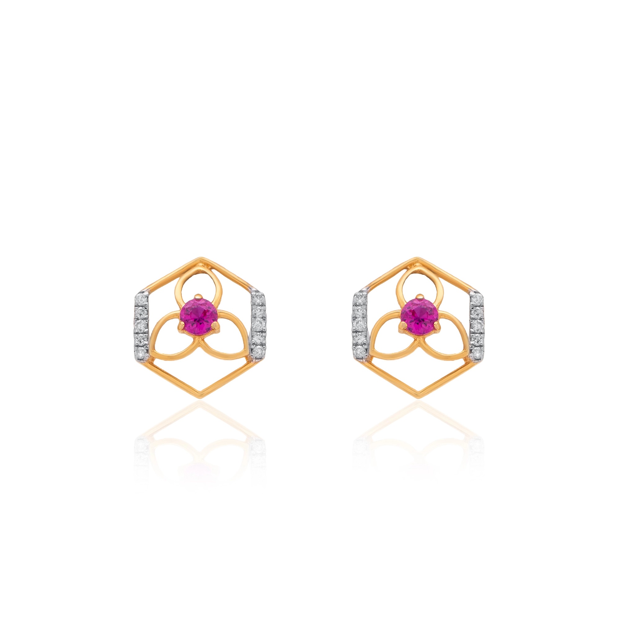 Yellow Gold Diamond Earring