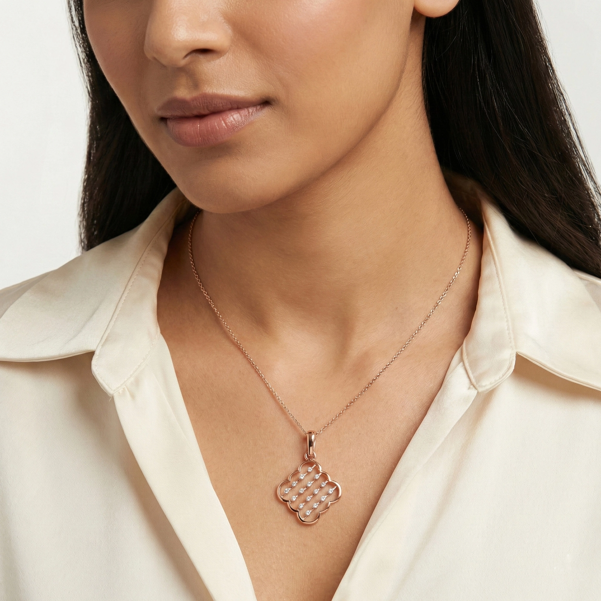 Rose Gold Diamond Pendant thumbnail 4