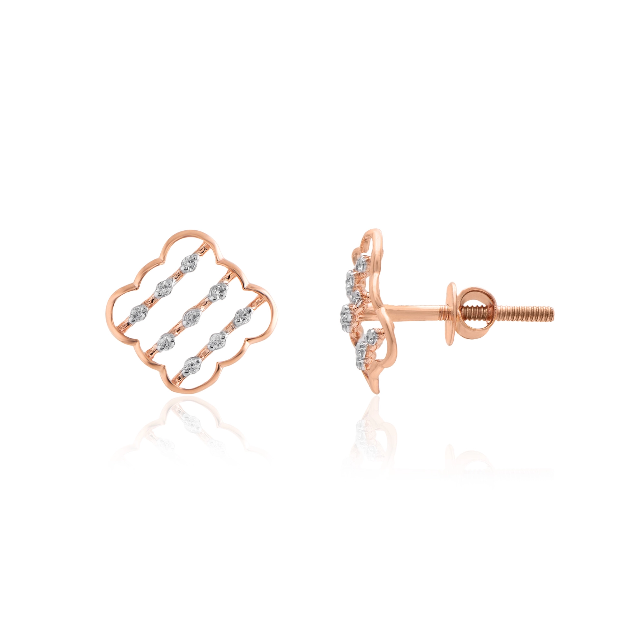 Rose Gold Diamond Earrings
