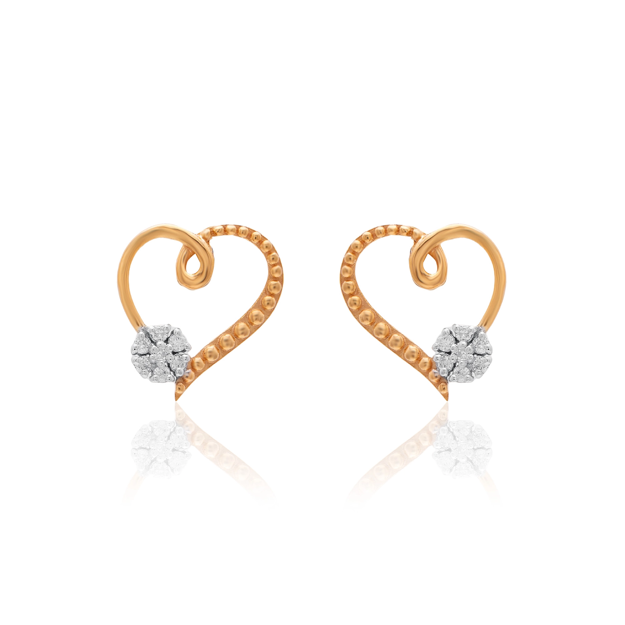 Rose Gold Diamond Earrings thumbnail 2