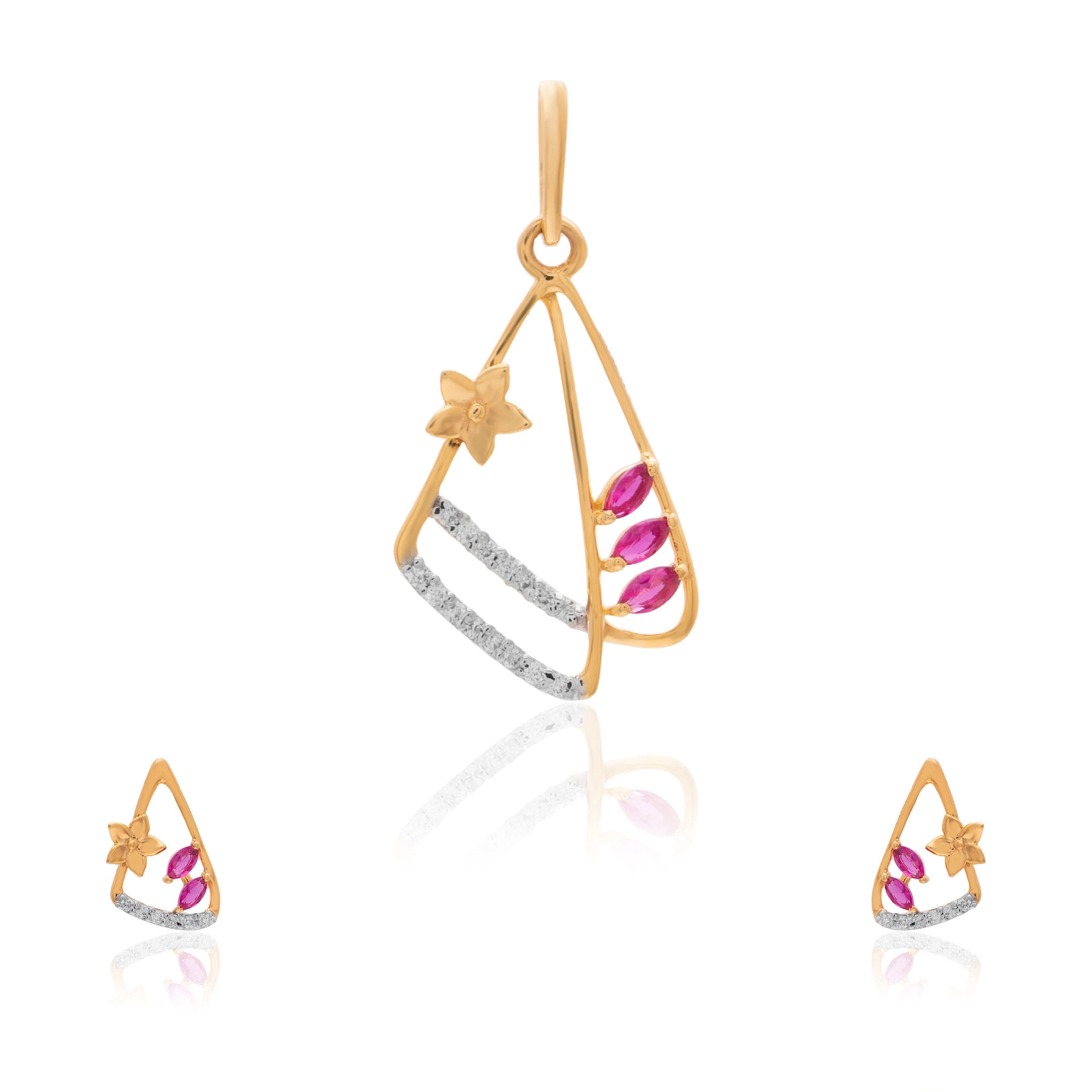 Yellow Gold Diamond Pendant thumbnail 3