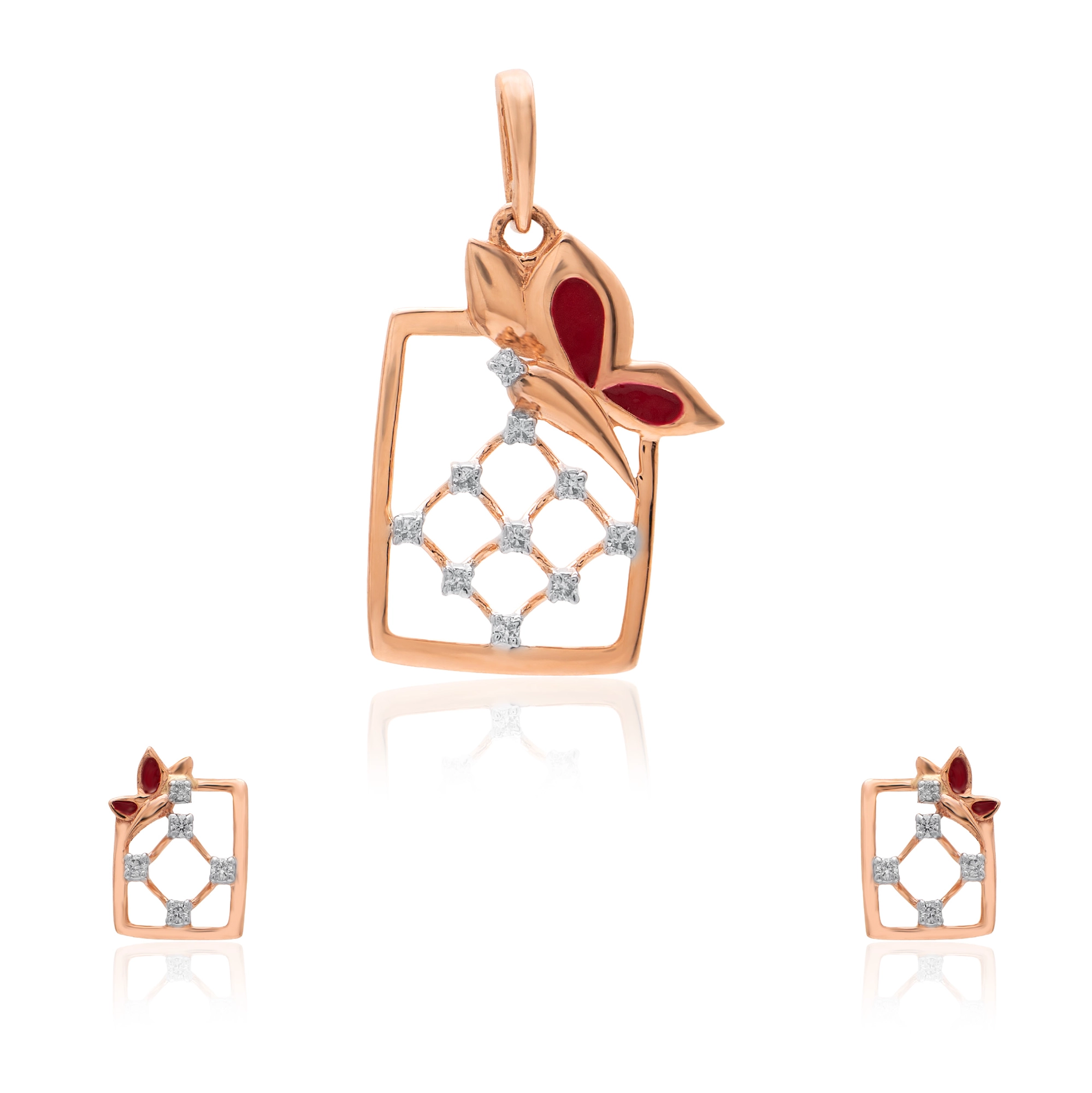 Rose Gold Diamond Pendant thumbnail 3