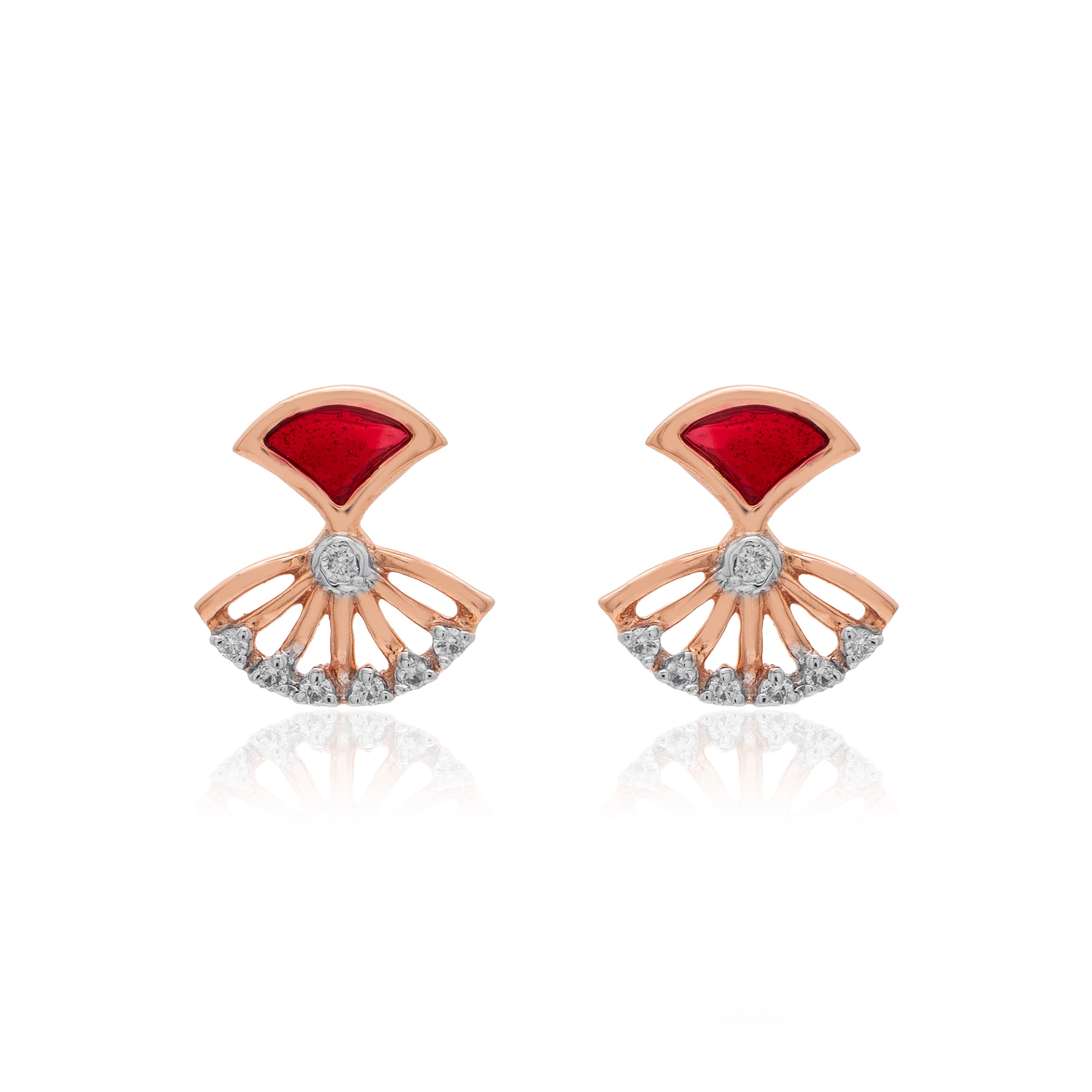 Rose Gold Diamond Earrings thumbnail 2