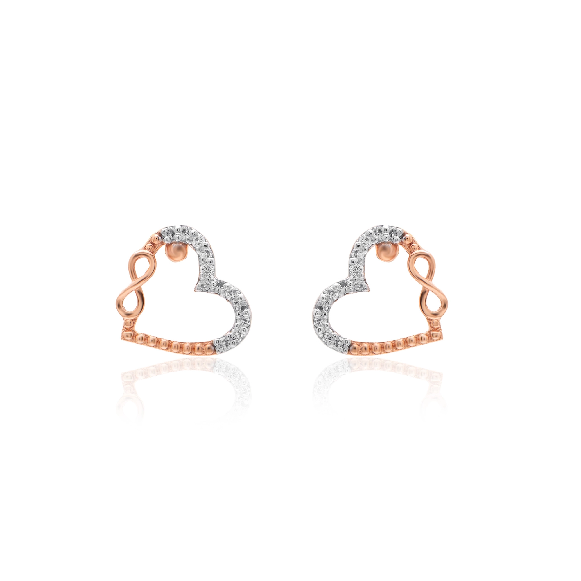 Rose Gold Diamond Earrings thumbnail 2