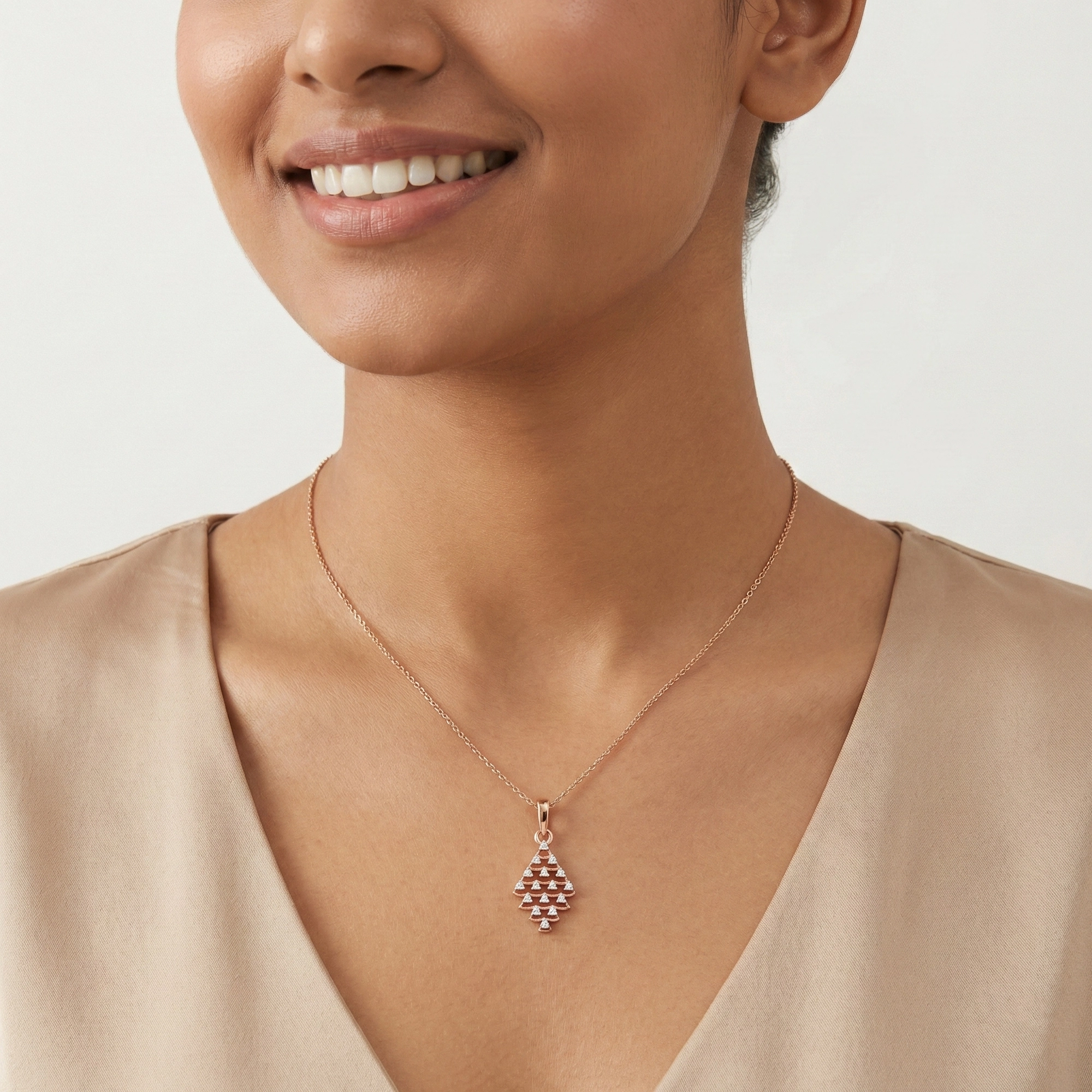 Rose Gold Diamond Pendant thumbnail 2