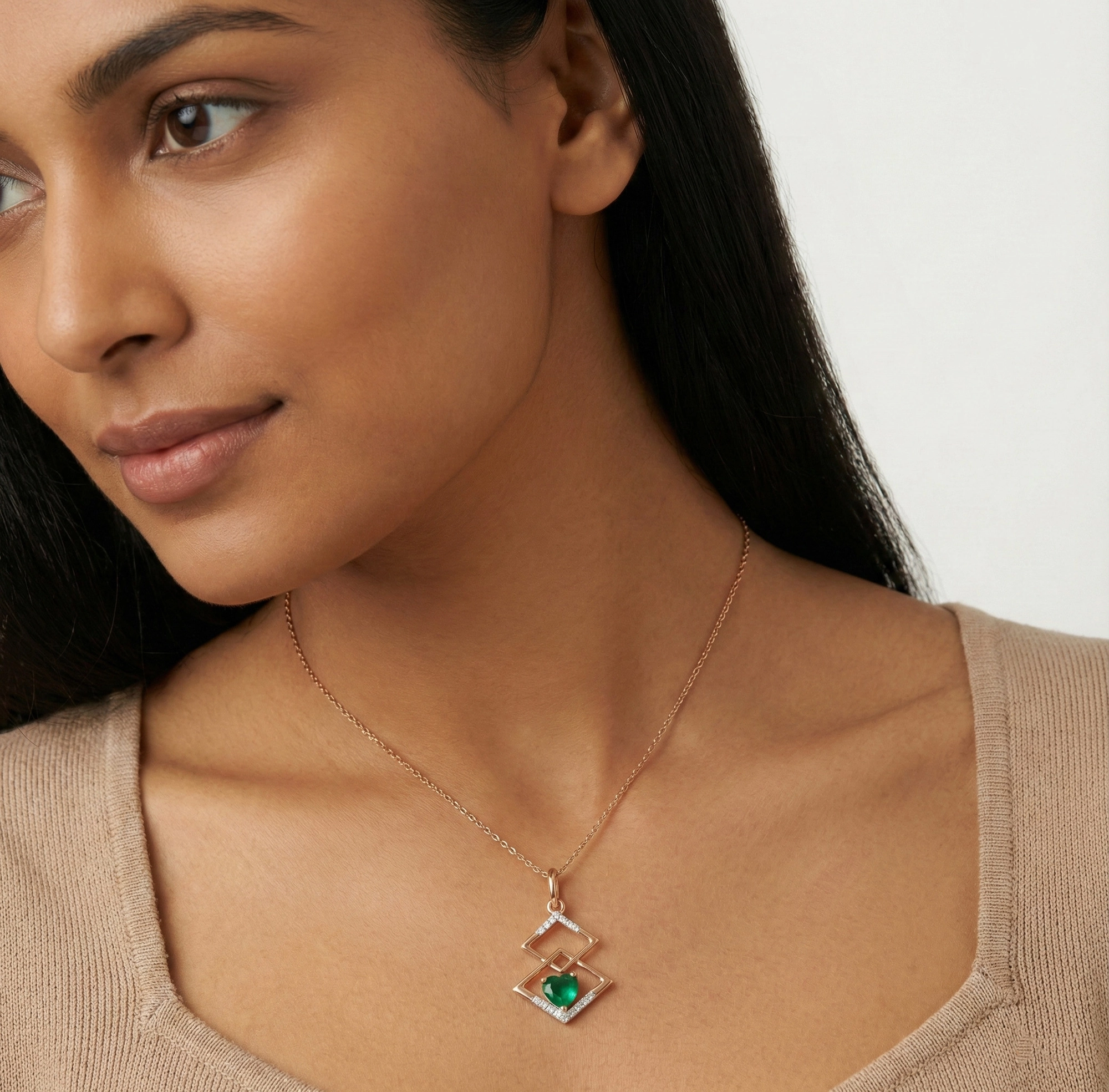 Yellow Gold Diamond Pendant thumbnail 4
