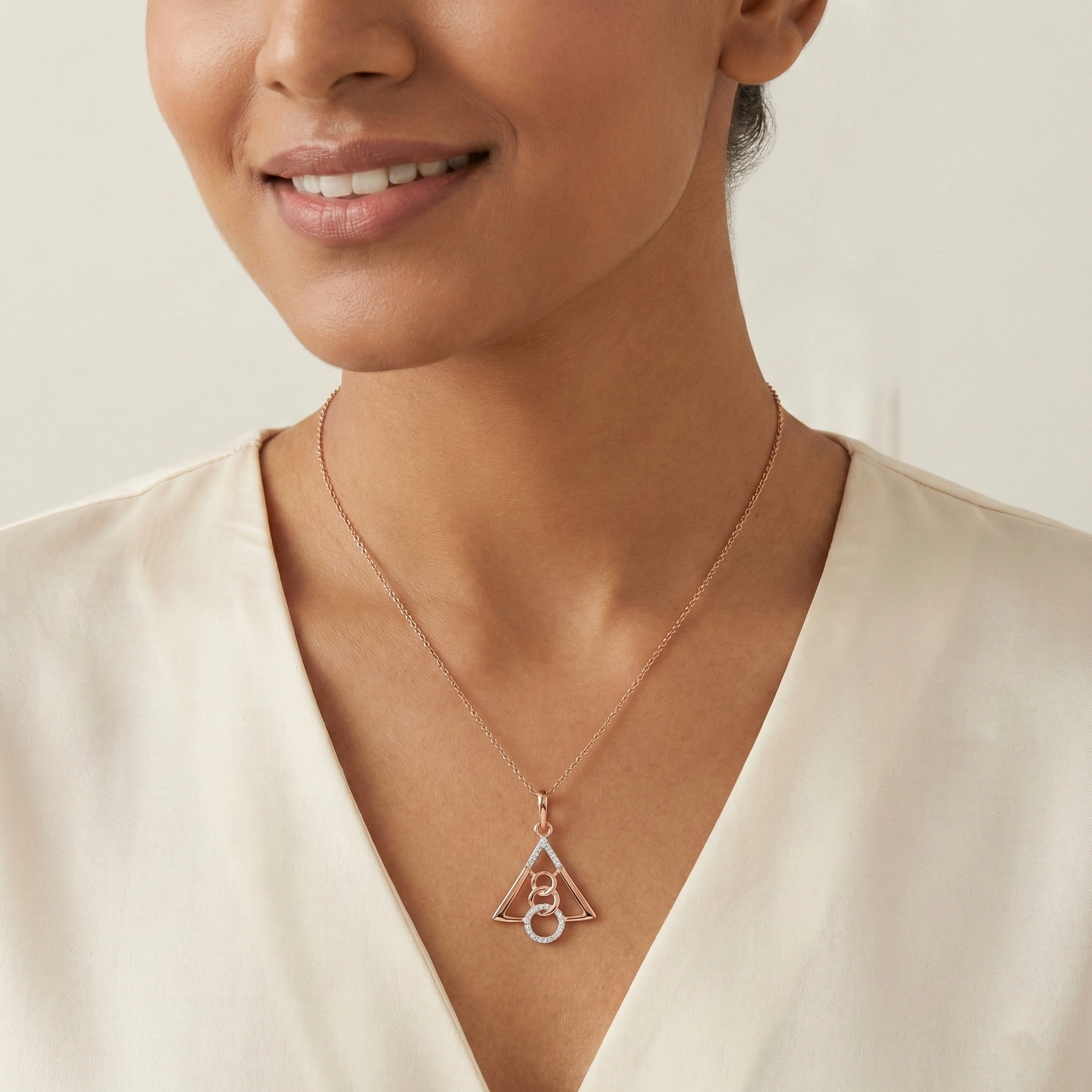 Rose Gold Diamond Pendant thumbnail 2