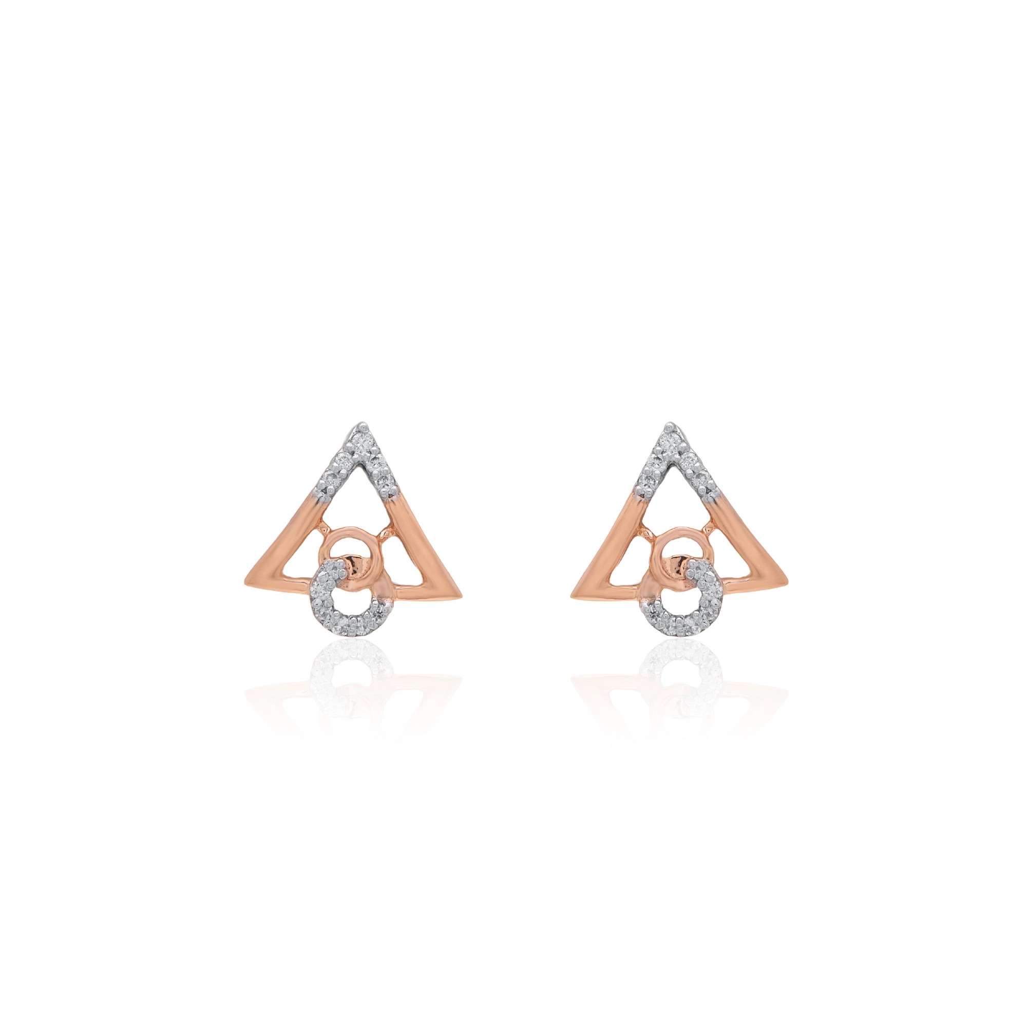 Rose Gold Diamond Earring