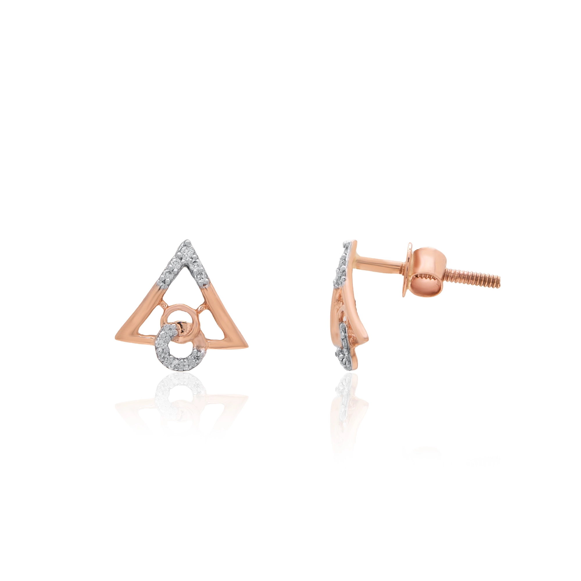 Rose Gold Diamond Earring thumbnail 3