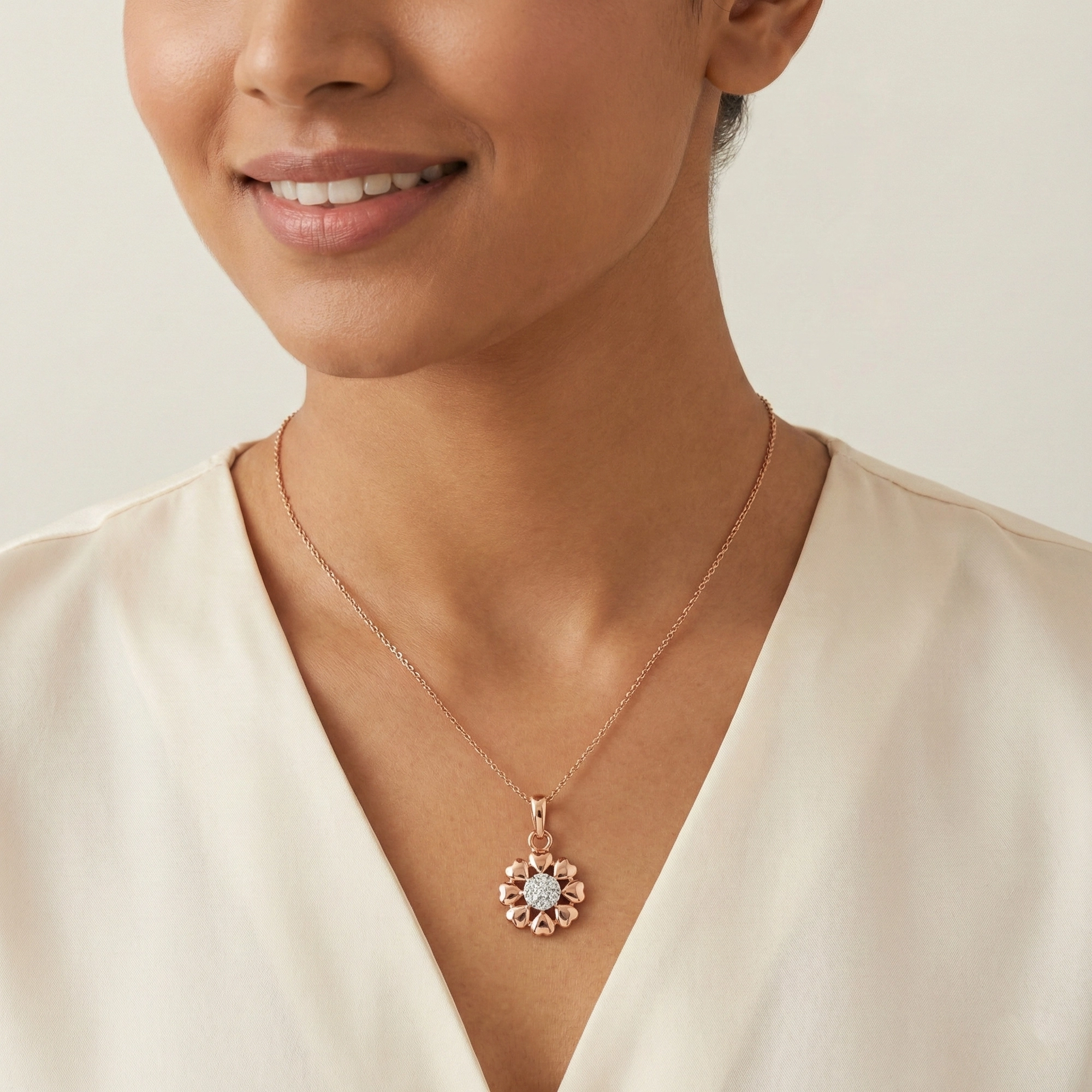 Rose Gold Diamond Pendant thumbnail 2