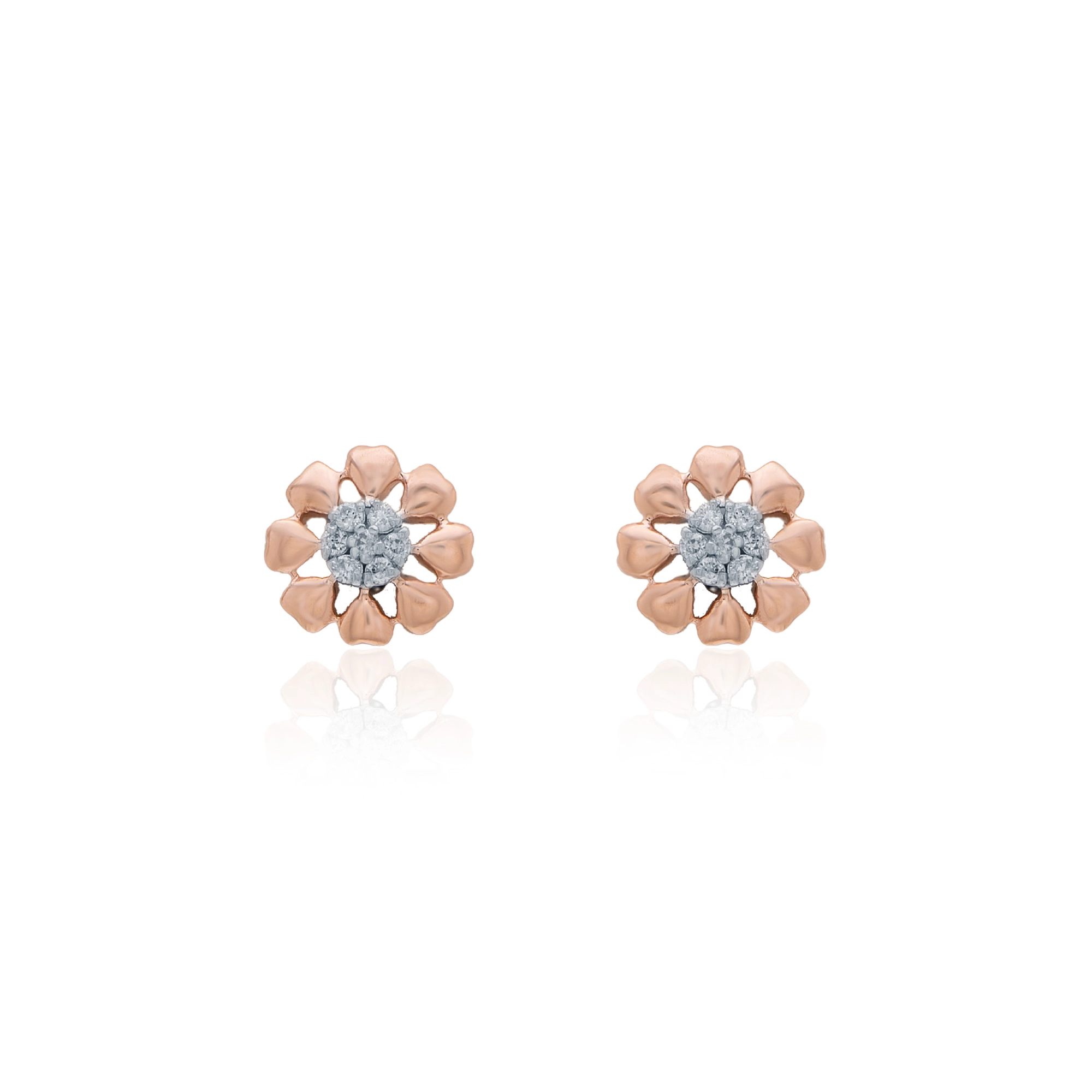 Rose Gold Diamond Earring