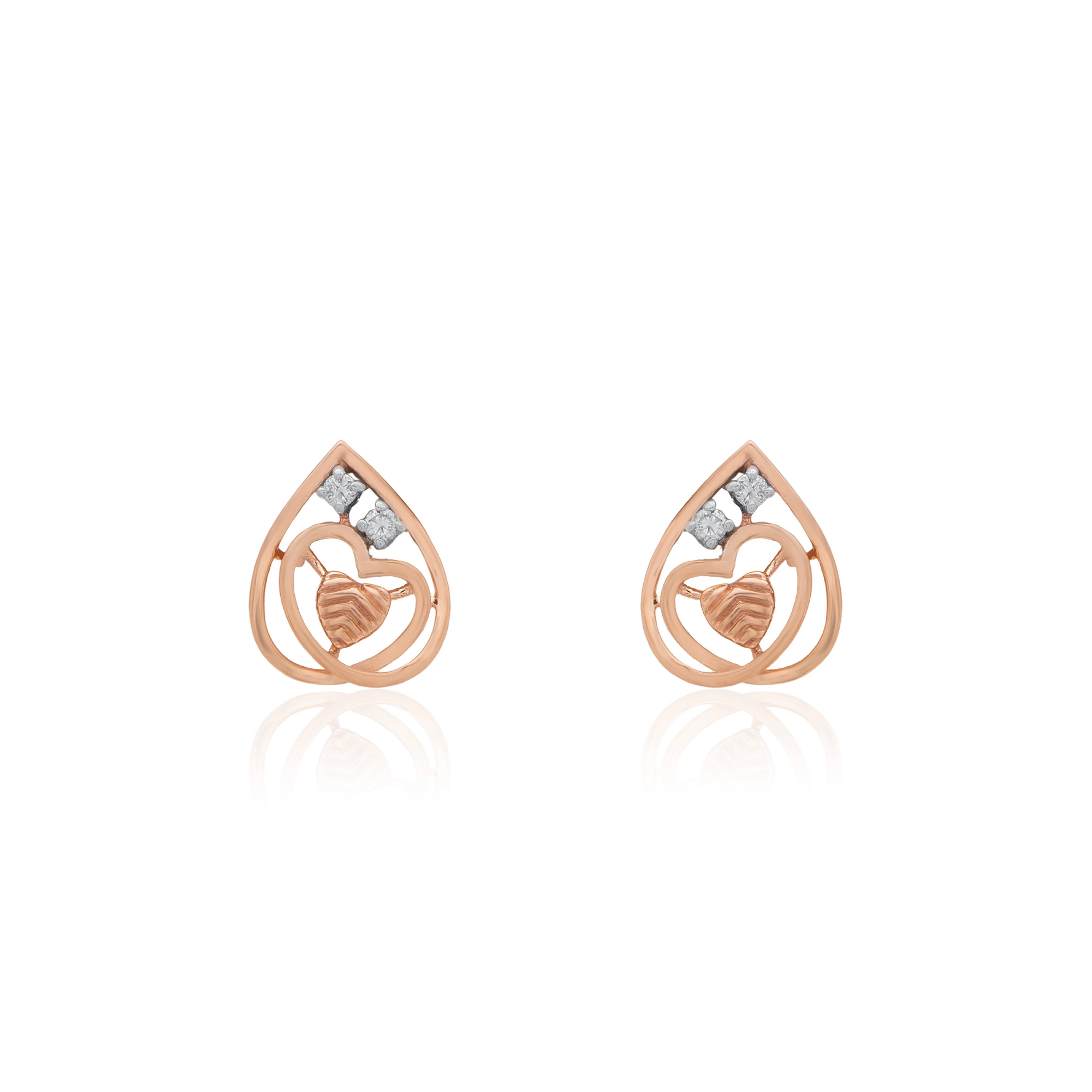 Rose Gold Diamond Earring