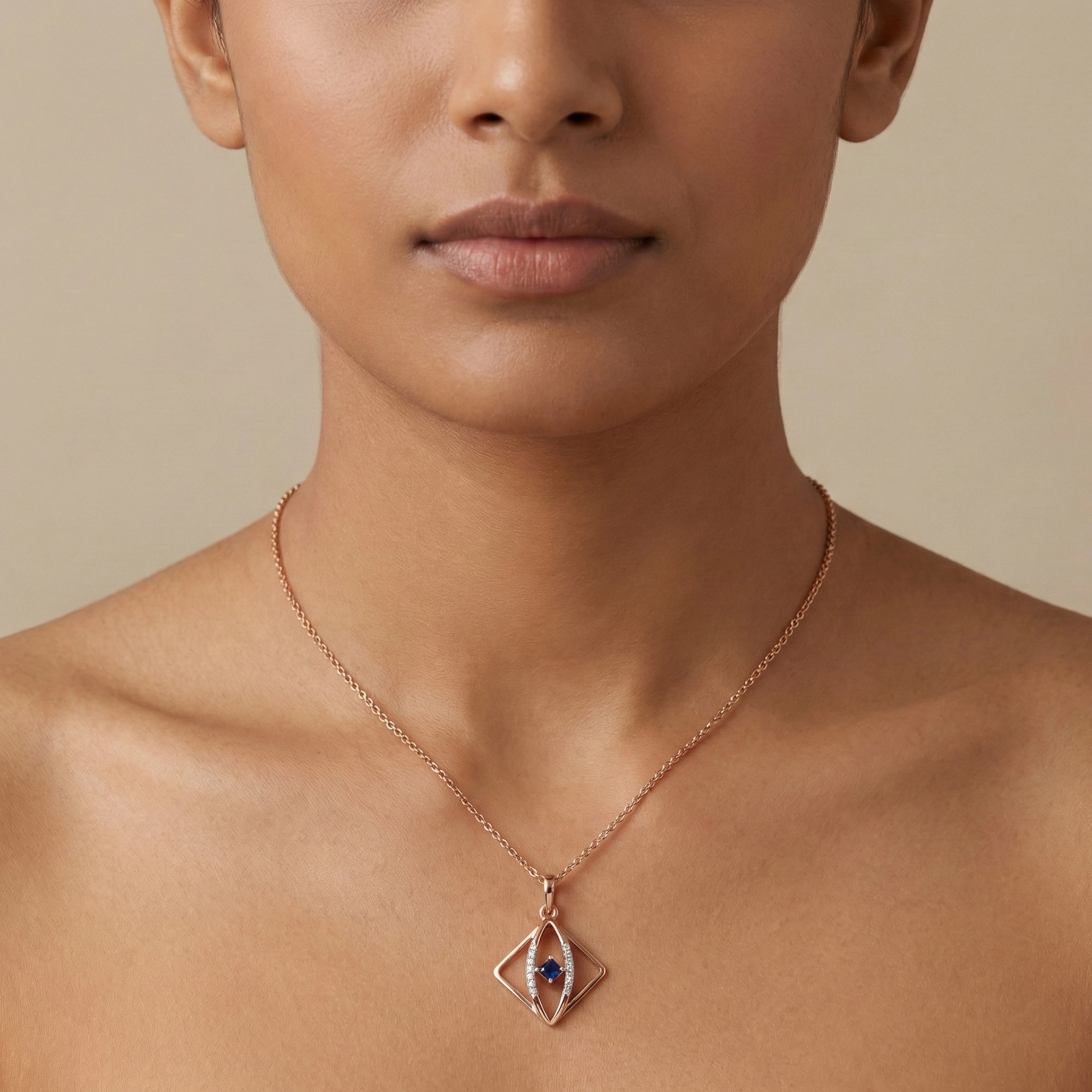 Rose Gold Diamond Pendant
