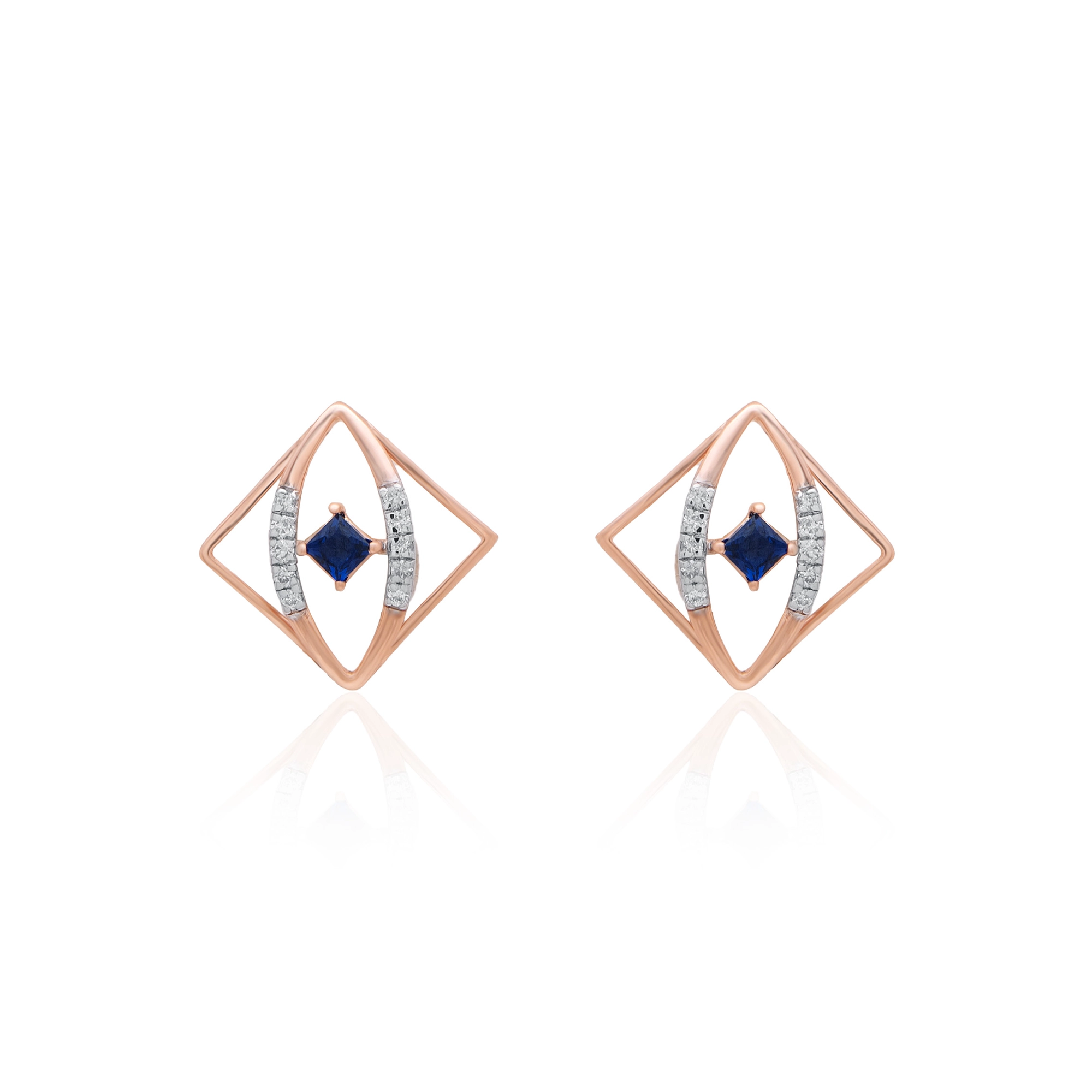 Rose Gold Diamond Earring