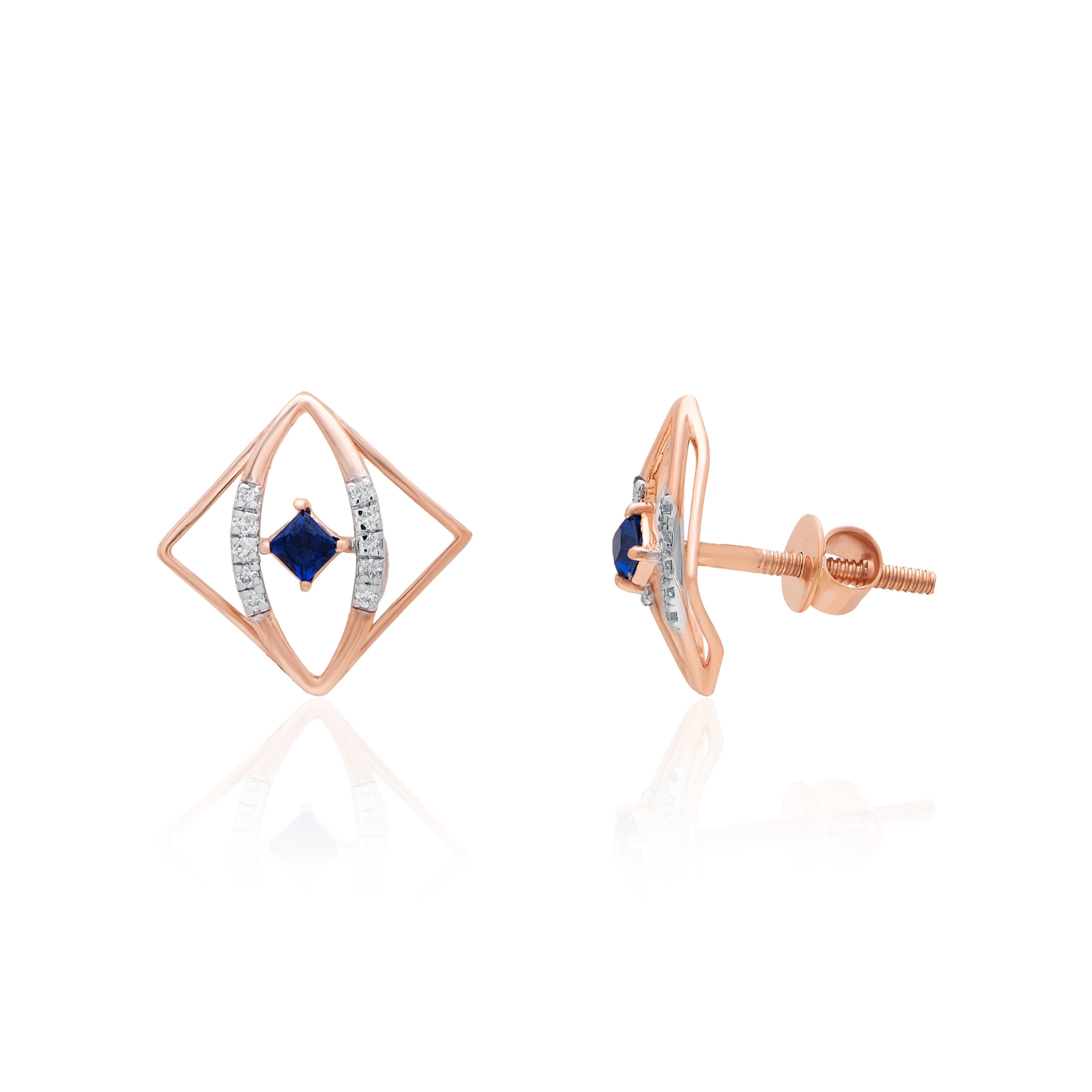 Rose Gold Diamond Earring thumbnail 3
