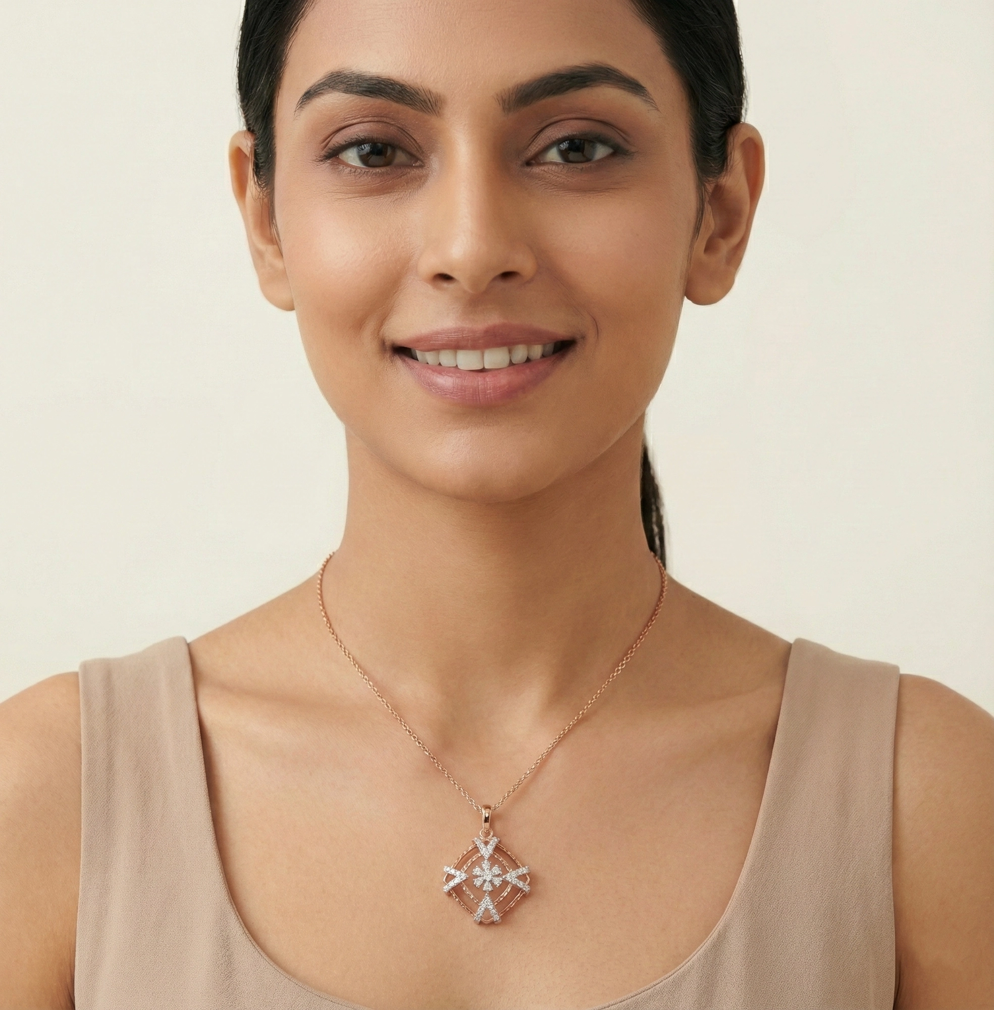 Rose Gold Diamond Pendant