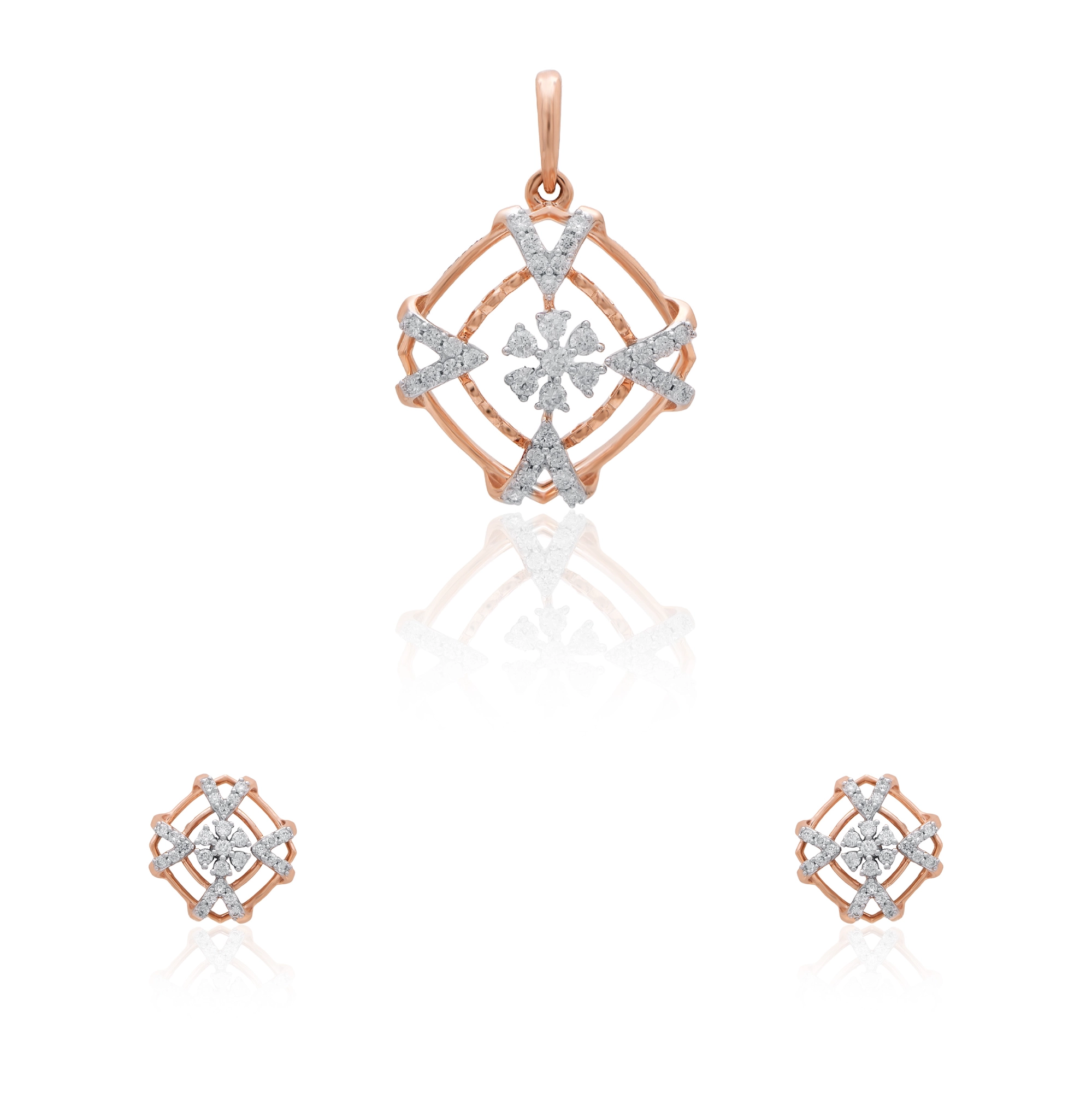 Rose Gold Diamond Pendant thumbnail 4
