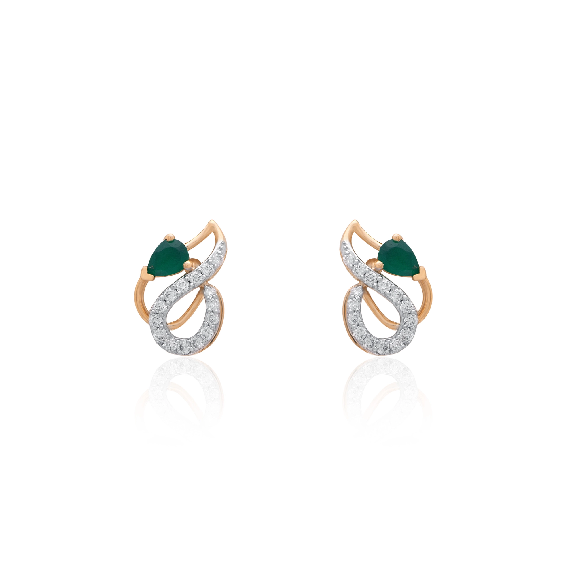 Yellow Gold Diamond Earring