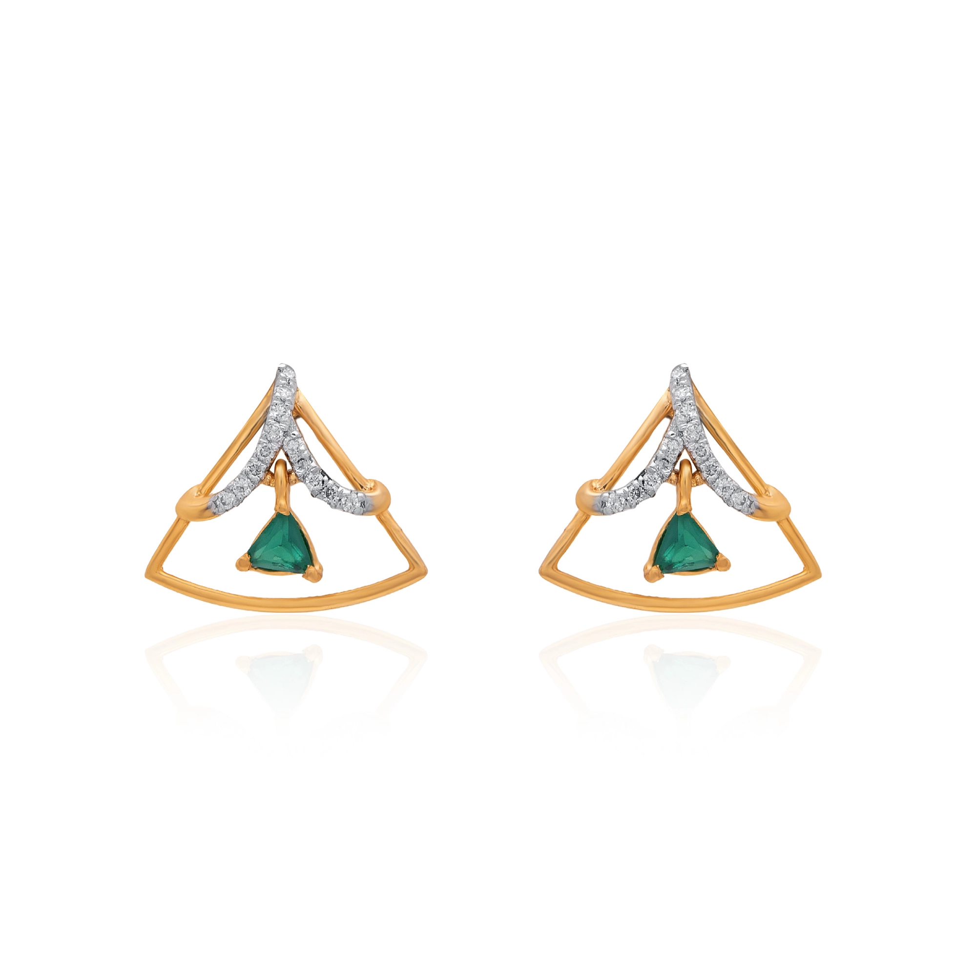 Yellow Gold Diamond Earring