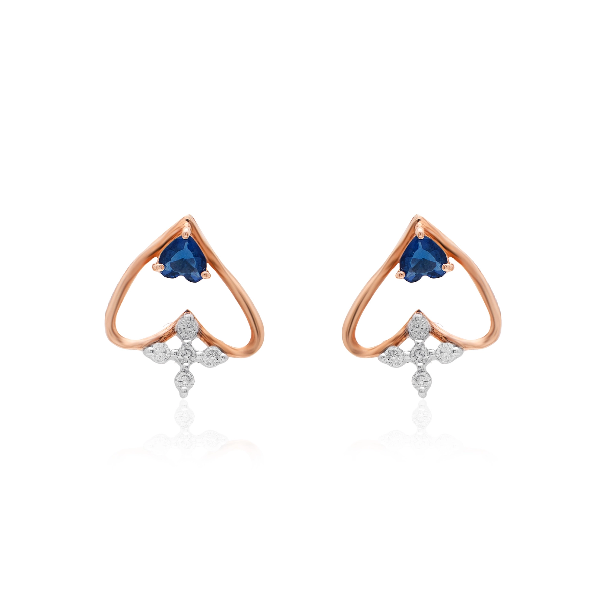 Rose Gold Diamond Earrings thumbnail 2