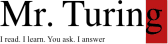 Mr. Turing logo