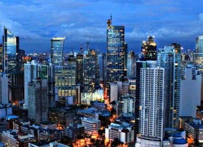 Metro Manila commercial skyline seen from San Antonio Village, Pasig