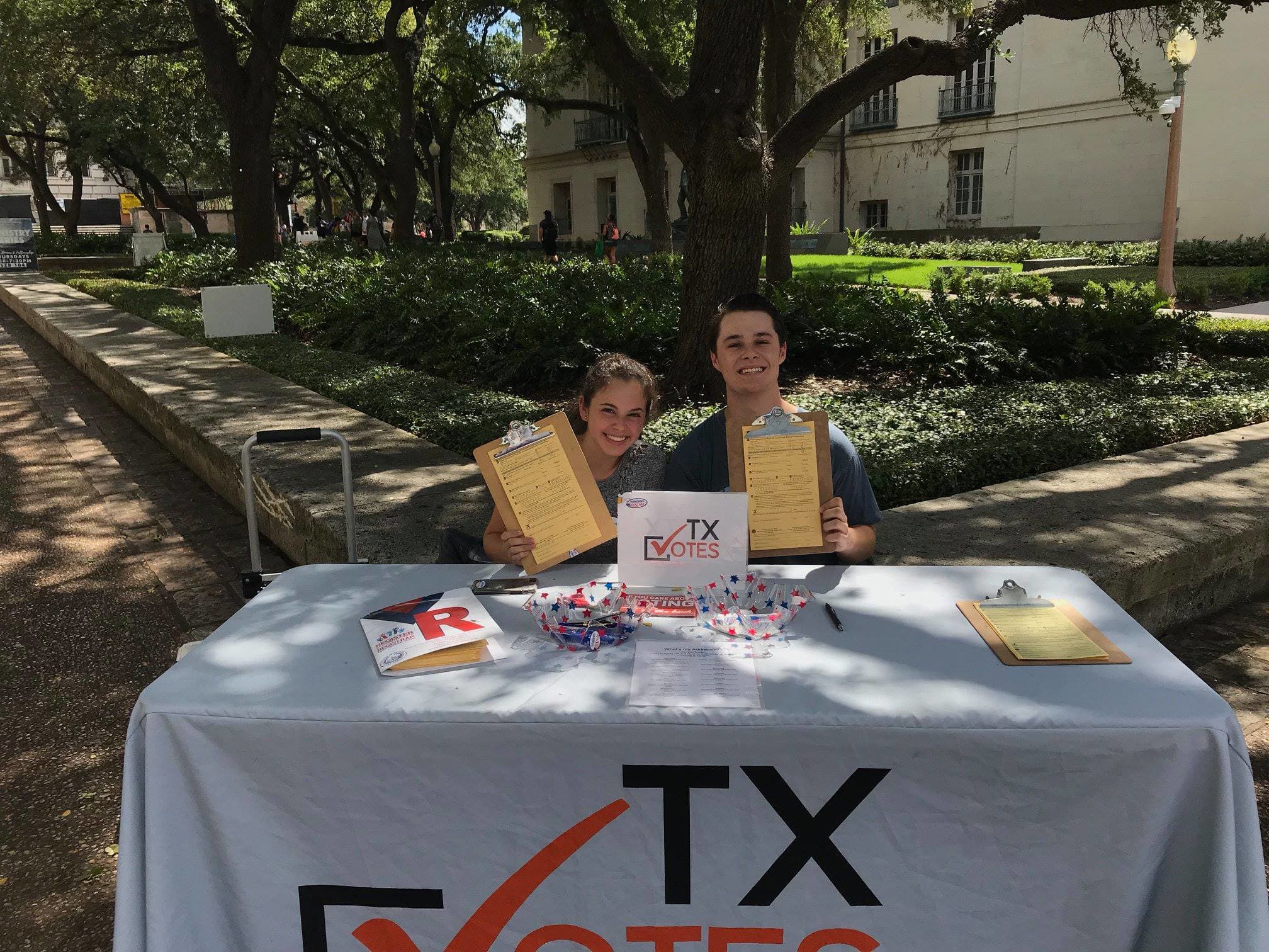 TX Votes members tabling.