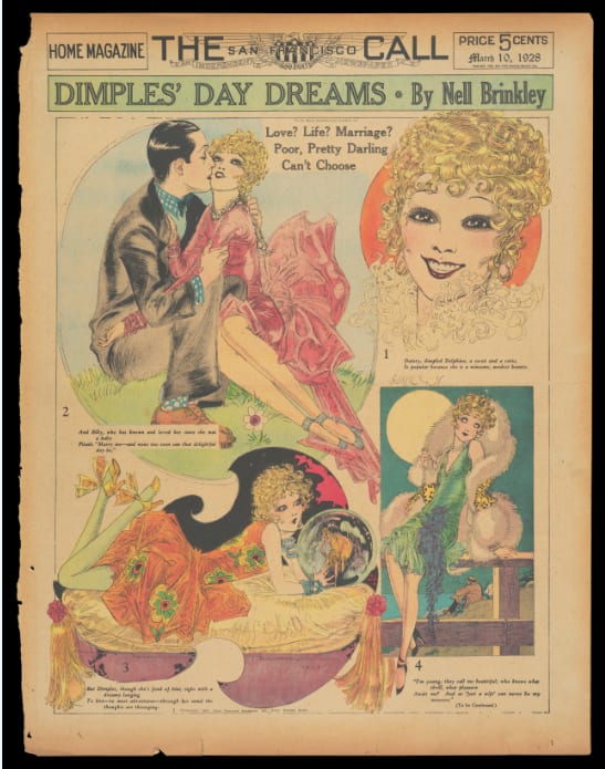 Historical image of Dimples Day Dream 1928 comic