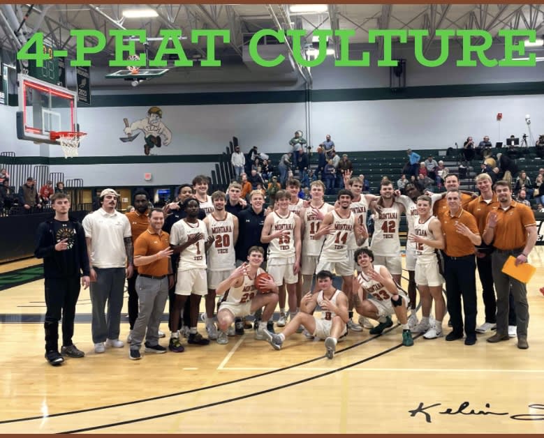 Montana Tech Men's Basketball 4-Peat Culture Photo 
