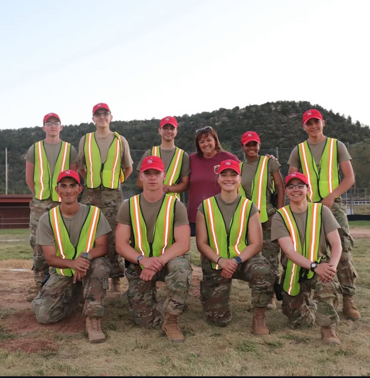 Cadet group shot with vests