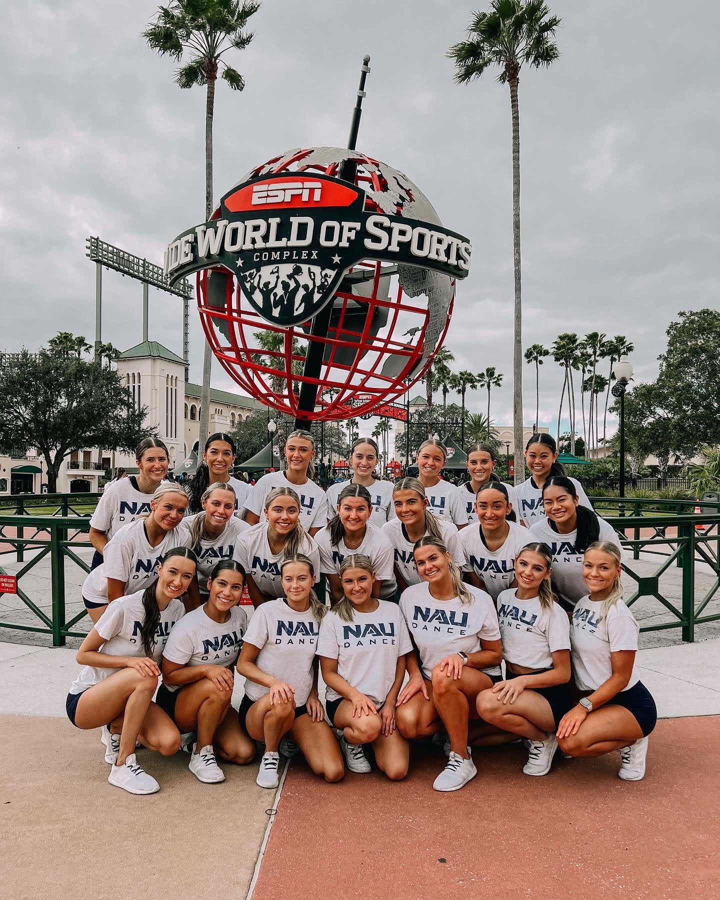 Dance team poses at ESPN