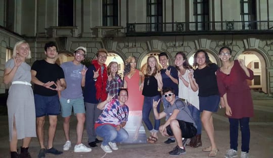 UT Votes Poses for a Picture at the Last Day to Register to Vote Rally