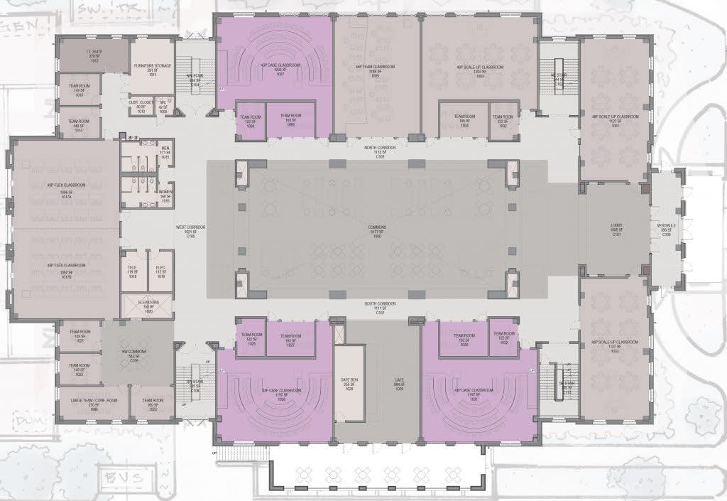 Hewson Hall, First floor design plans