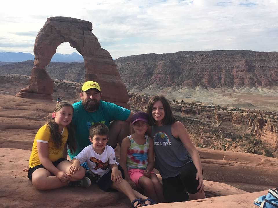 Family picture at Arches