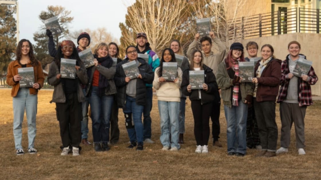 Members of The Lumberjack student staff