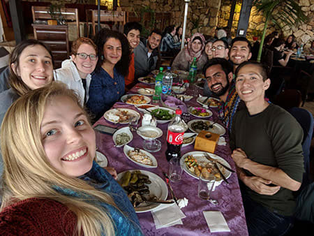 Lunch with students from Birzeit University