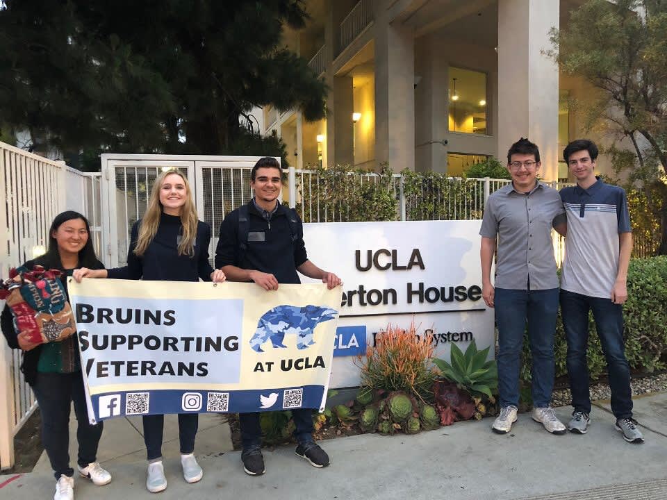 Photograph of Hugs in a Blanket with UCLA club, Bruins Supporting Veterans