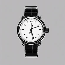 A black and white watch

Description automatically generated