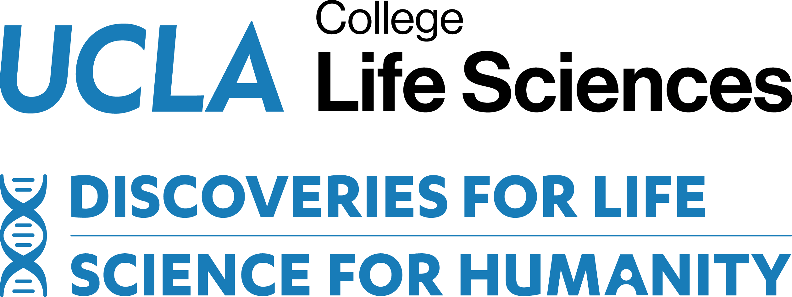 Logo that reads UCLA Life Sciences Discoveries for Life, Science for Humanity