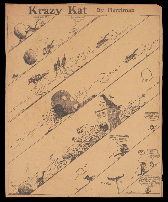 Historical image of Krazy Kat 1918 comic