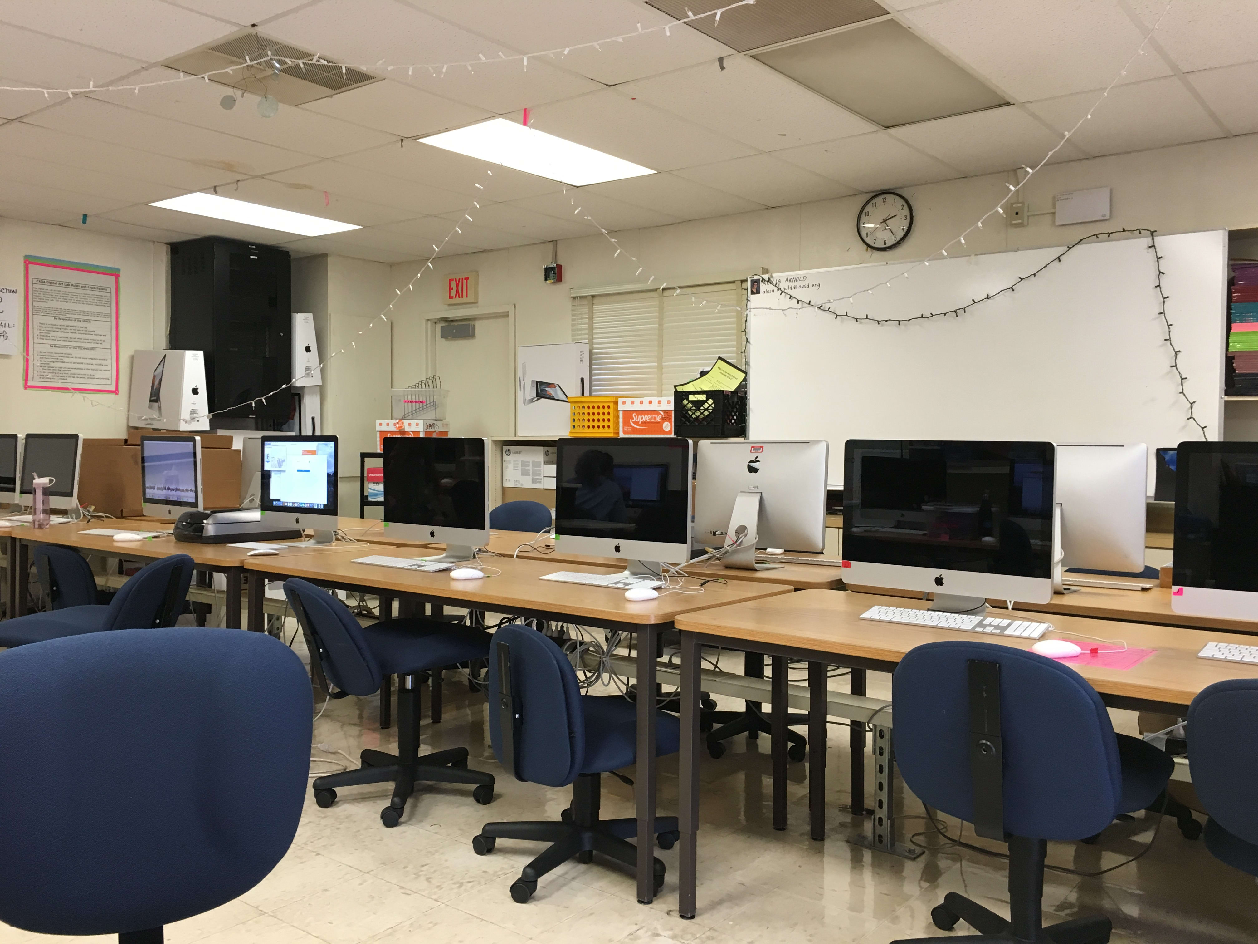 Oakland Tech FADA's Advanced Arts classroom
