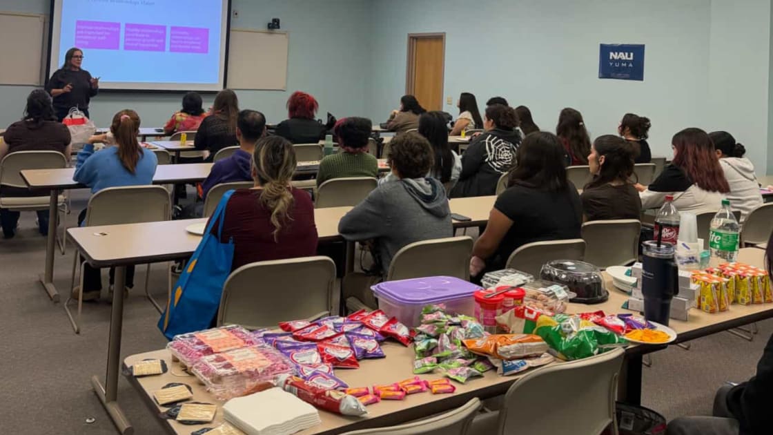 Photo taken during a group meeting.