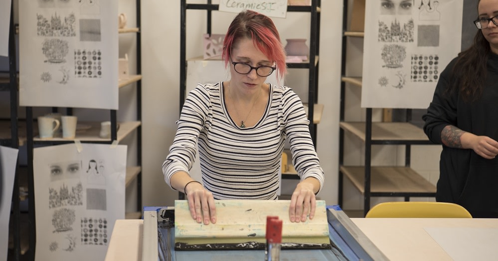 Image: SOTA Printmaking student