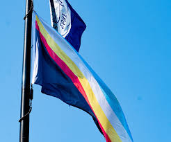 Disability Pride Flag on the WWU University Flag Pole during Disability Pride Month in July 2024