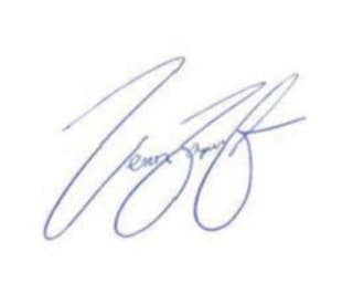 Dr. Vernon Harper Jr. signature